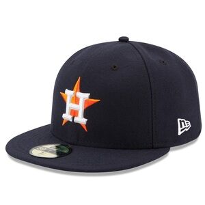Men's Houston Astros New Era Navy Home Authentic 59FIFTY Performance Fitted Hat